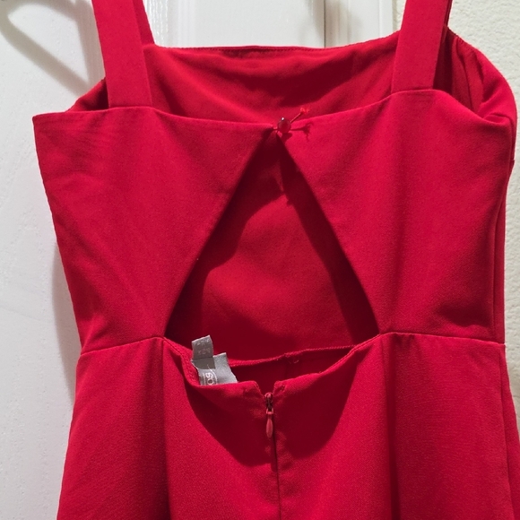 ASOS Red Jumpsuit with Ruffle Hem - Picture 5 of 9